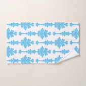 White & Blue Turquoise Damask Modern Glamor Bad Handdoek (Handdoek)