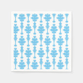 White & Blue Turquoise Damask Modern Glamor Servet (Voorkant)