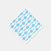 White & Blue Turquoise Damask Modern Glamor Servet (Hoek)