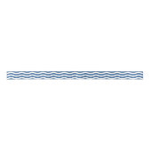 White Blue Wave Navy patroon Aanpassen achtergrond Satijnen Lint (Voorkant)