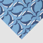 White Blue Whales Yin Yang Zee Animal Ocean Marine Tissuepapier (Detail)