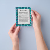 White Blue Whales Zee Animal Green Ocean Marine Flyer (Hand)