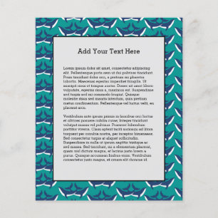 White Blue Whales Zee Animal Green Ocean Marine Flyer