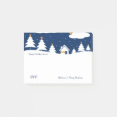 White Blue Winter Kersttijd Post-it® Notes (Voorkant)