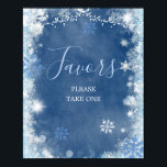 White Blue Winter Snowflake Vrijgezellenfeest Favo Poster<br><div class="desc">White Blue Snow in Love Snowflake Vrijgezellenfeest Favorieten Teken</div>