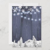 White blue wonderland rustige baby shower winter kaart (Achterkant)