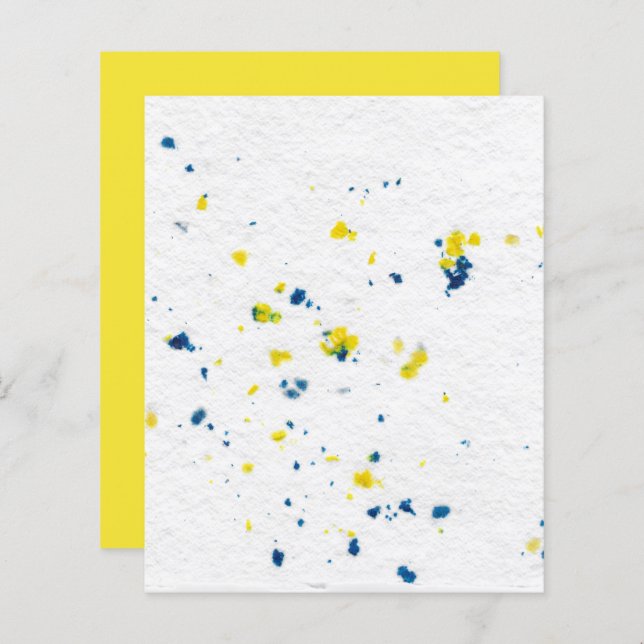 White Blue Yellow Handmade Texture Scrapbook Paper (Voorkant / Achterkant)