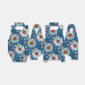 White Blue Yellow Oranje Red Daisy Flowers Pattern Bedankdoosjes (Uitgevouwen)