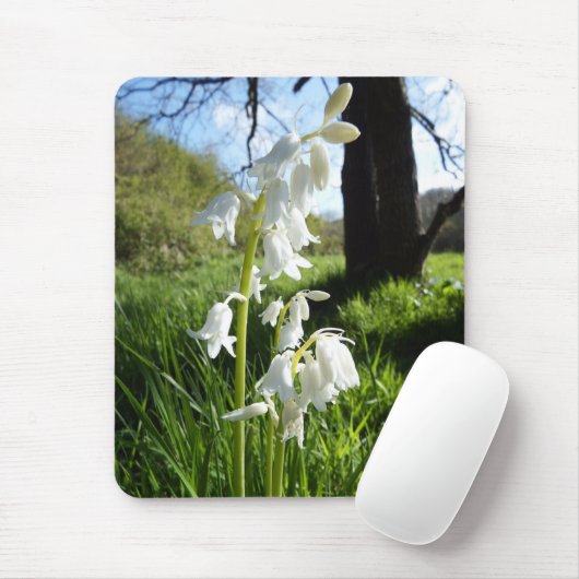 White Bluebells Mousepad Muismat (Met muis)