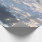 White Blueish Clouds Wrapping Papers Cadeaupapier (Hoek)