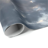 White Blueish Clouds Wrapping Papers Cadeaupapier (Rol Hoek)