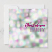 White Blurred Bokeh Lights Glam Party Invitation Kaart (Voorkant)