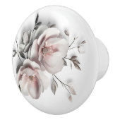 White Blush 3 D Flower Keramische Knop (Rechts)