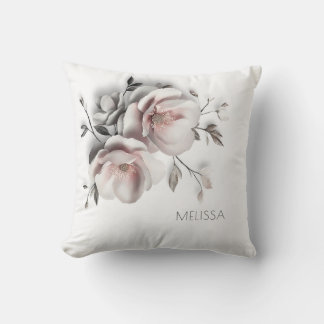 White Blush 3 D Flower Kussen