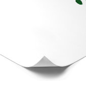 White Blush Floral Gold Lijst Welcome Baptisme Sig Poster (Hoek)