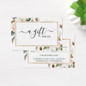 White Blush Magnolia Floral Gift Certificate Kaart (Bureau)