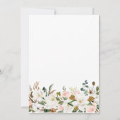 White & Blush Magnolia Floral Vrijgezellenfeest Kaart (Achterkant)