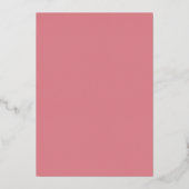 White Blush roze Save the Date Roos Gold Folie Uitnodiging (Achterkant)