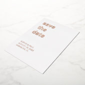 White Blush roze Save the Date Roos Gold Folie Uitnodiging (Gedraaid)