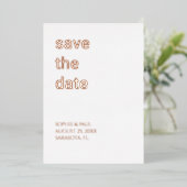 White Blush roze Save the Date Roos Gold Folie Uitnodiging (Staand Voorkant)