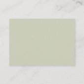 White Blush Sage Floral Wedding Website RSVP Informatiekaartje (Achterkant)