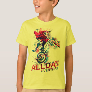 White Bmx T-Shirt - Bmx Bike - Bmx Apparel Shirt