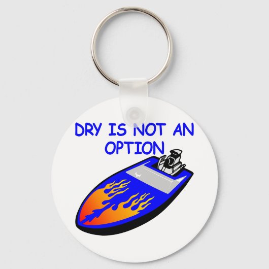 White boat Dry Not Option Sleutelhanger (Voorkant)
