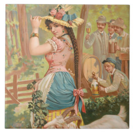 White Bock (1889) van Henry Jerome Schile Tegeltje