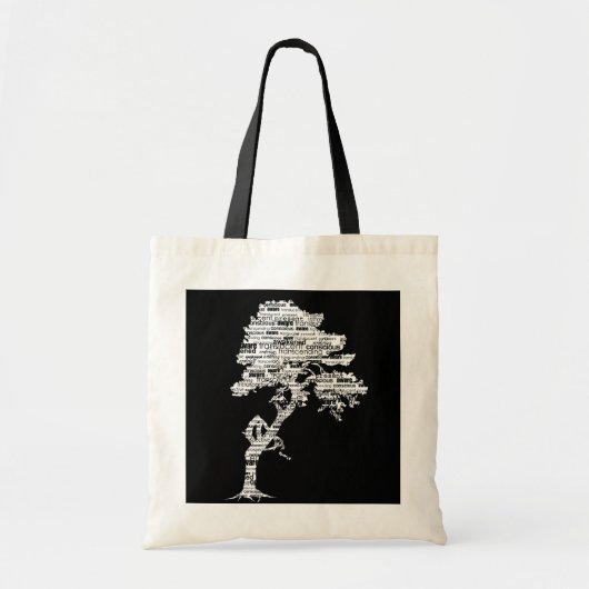 White Bodhi Tree Bag Tote Bag (Voorkant)