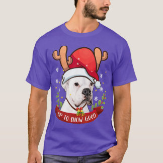 White Boer Dog Rein Christmas Gift Boys Girls frie T-shirt