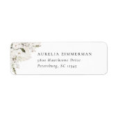 White Bohemian Floral Address Etiket (Voorkant)