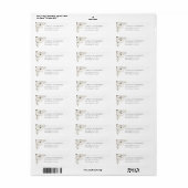 White Bohemian Floral Address Etiket (Full Sheet)