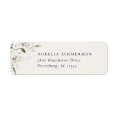 White Bohemian Floral Address Label (Voorkant)