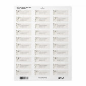 White Bohemian Floral Address Label (Full Sheet)