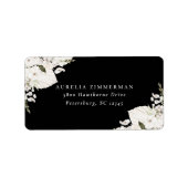 White Bohemian Floral Address Label (Voorkant)