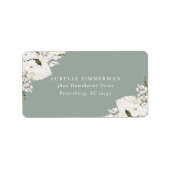 White Bohemian Floral Address Label (Voorkant)