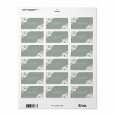 White Bohemian Floral Address Label (Full Sheet)