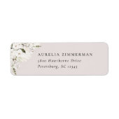 White Bohemian Floral Address Label (Voorkant)
