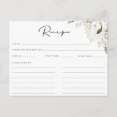 White Bohemian Floral Recipe Kaart (Voorkant)