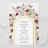 White Boho Arch Wedding Uitnodiging (Voorkant)
