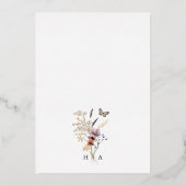 White Boho Arch Wedding Uitnodiging (Achterkant)