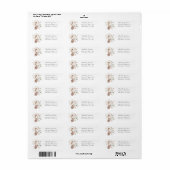 White Boho & Beige Floral Return Address Label (Full Sheet)