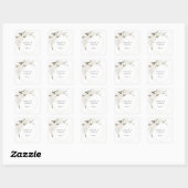 White Boho Floral Bedankt 2 Vierkante Sticker (Vel)