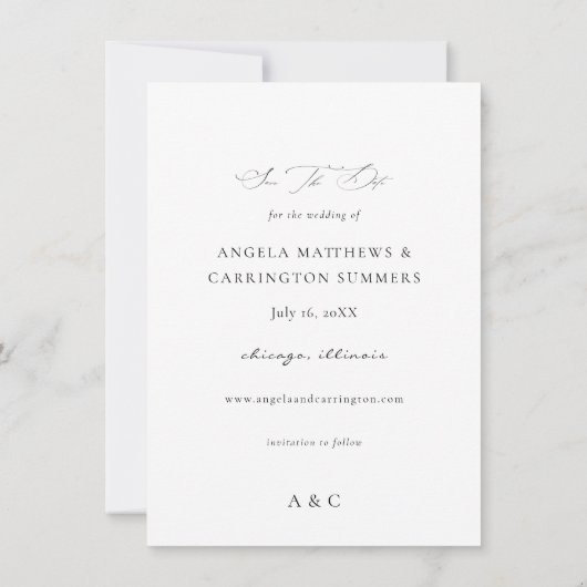 White Boho Floral Save the Date Photo (Achterkant)
