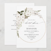 White Boho Floral Vrijgezellenfeest Kaart (Voorkant / Achterkant)