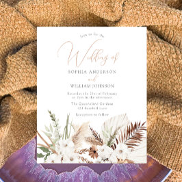 White Boho Flowers Budget Weddenschap