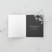 White Boho Paisley Peacock Elegant Floral Deco Art Kaart (Binnen)