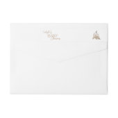 White Boho pompoen Baby shower retouradres (Achterkant)