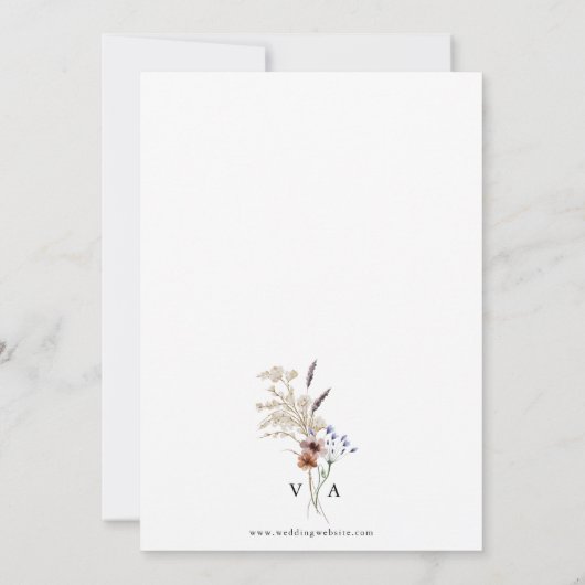 White Boho Save the Date Flat Kaart (Achterkant)