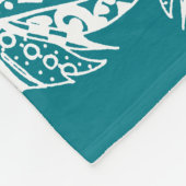 White Boho Tribal Feathers - Gepersonaliseerd Fleece Deken (Hoek)